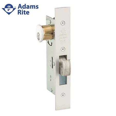 Adams Rite AdamsRite: MS Deadlock, Flat Faceplate, ANSI Size, 1-1/2" Backset, Hookbolt, Aluminum ADR-MS1850SN-450-628